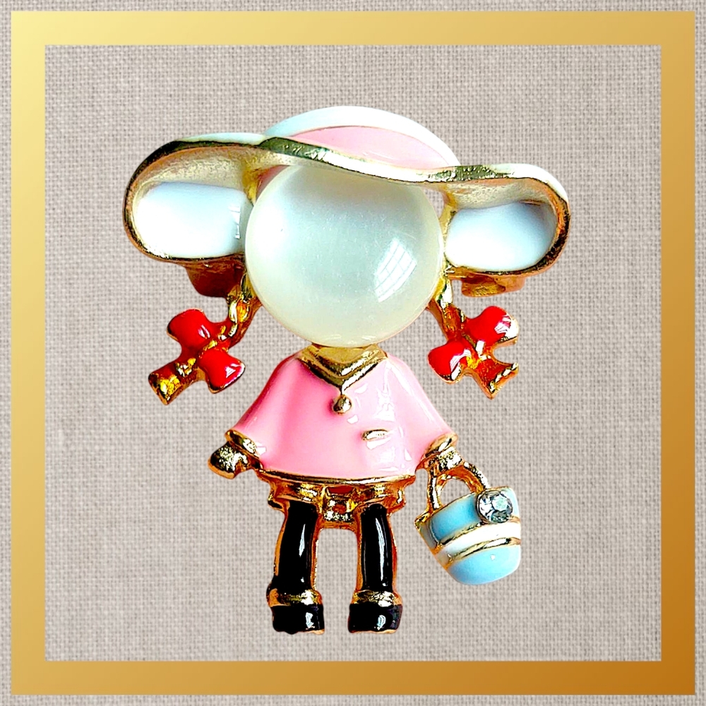 Charming Little Girl  Brooch